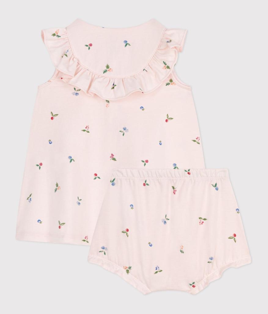 Dress and Bloomer Set A0CHH Light 18 Months 81cm [Petit Bateau] Pink/Multicolor