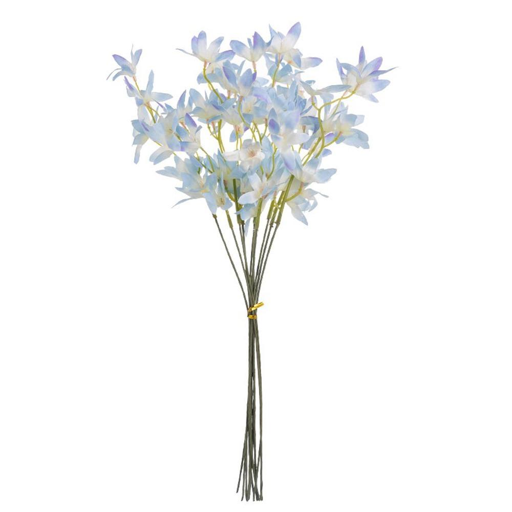 10pcs Plastic Artificial Oncidium Flower Realistic Fake Flowers  Holiday Party Wedding