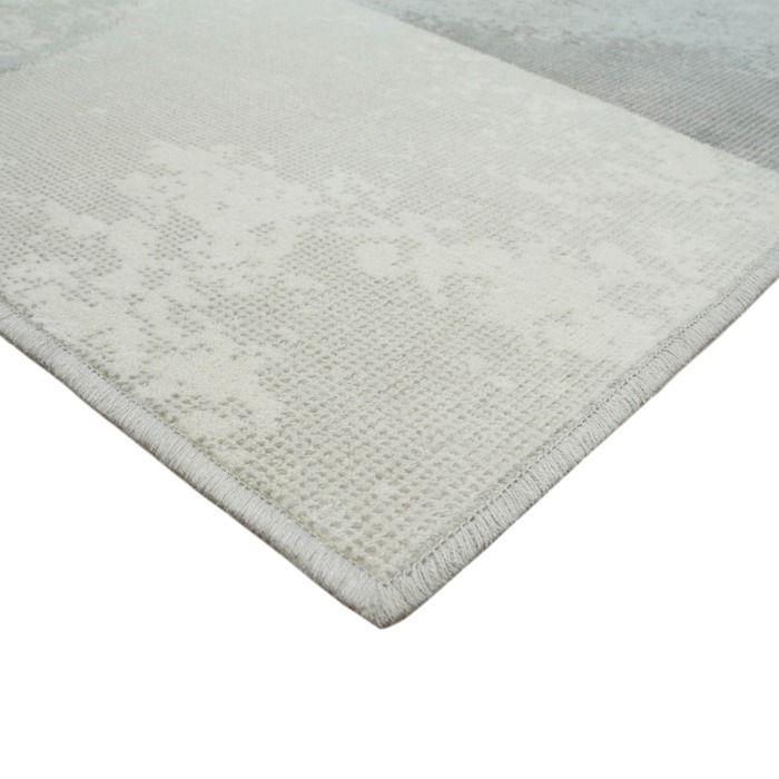 Tapis doux moderne motifs géométriques gris 160x230