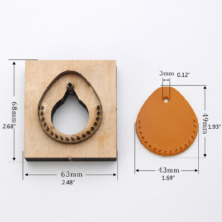 Keychain Cutting Mold Handmade Leather Crafts Making Tool RFID for Key Fob Mould