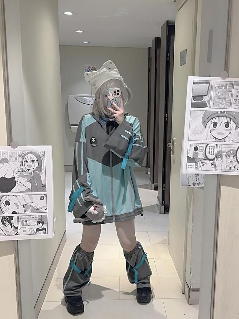 Sickly Long Size M [XHSUKADO] Zip-up Hoodie, Cute, Color-Changing, Coat, Sweatshirt, Top, Cute, Sleeve, Clothing, Subculture, Y2K, Shibuya, Harajuku,
