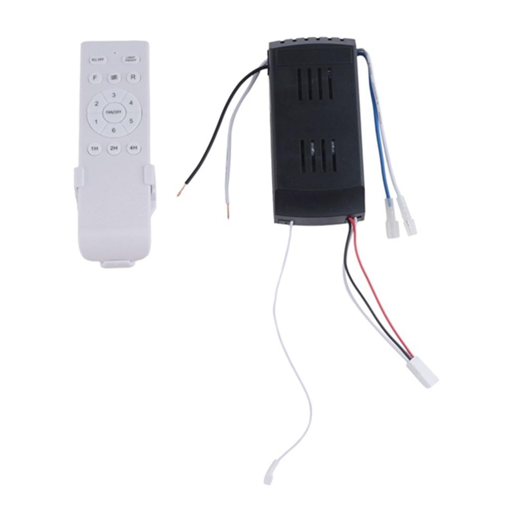 Universal Ceiling Fan Remote Control Kit 40W 6-Speed Timing Function Replacement Remote for DC Ceiling Fans & Lights