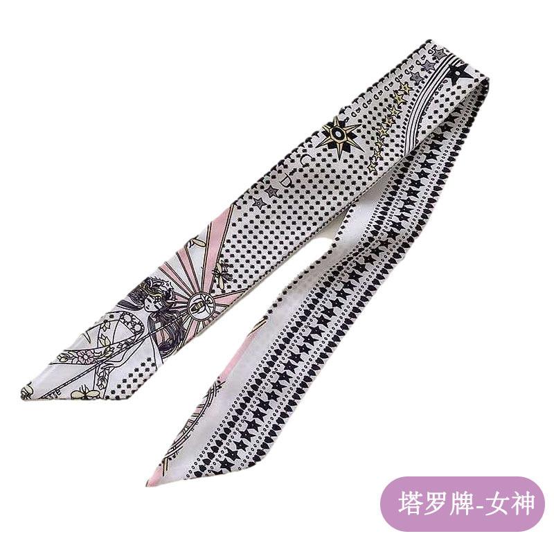 Qiandongge Seidenschal Stirnband Retro Weiblichkeit Gebundener Pferdeschwanz Schleife Band Stirnband Streamer Stirnband Mori Serie