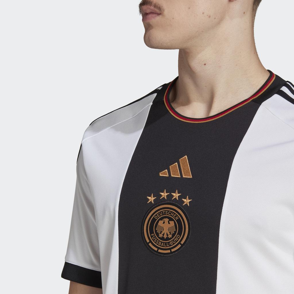 Adidas 2022 Qatar World Cup Germany Home Emblem Print Soccer Jersey Men Tops White HJ9606