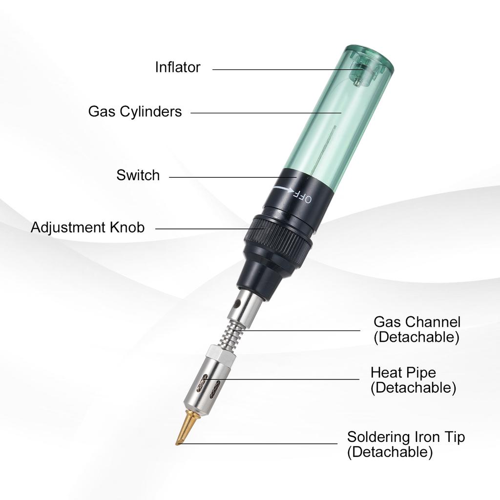 Gas Soldering Iron Butane Soldering Iron for Multipurpose Solder Station Cordless Butane Gas Blow