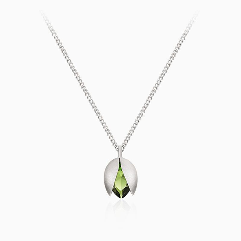

Simple And Luxurious Pistachio Pendant Necklace Trendy Minimalist Collarbone Chain For Women