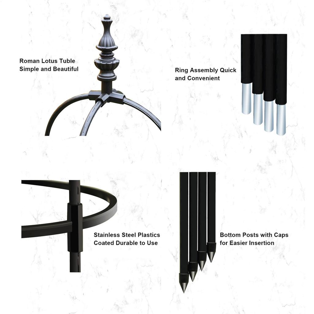 Treliça Obelisco Metal Suportes para Trepadeiras Internas Torre para Plantas Pátio Gramado Varanda Treliça Para Clematis Jasmim Ervilhas Doces Exterior