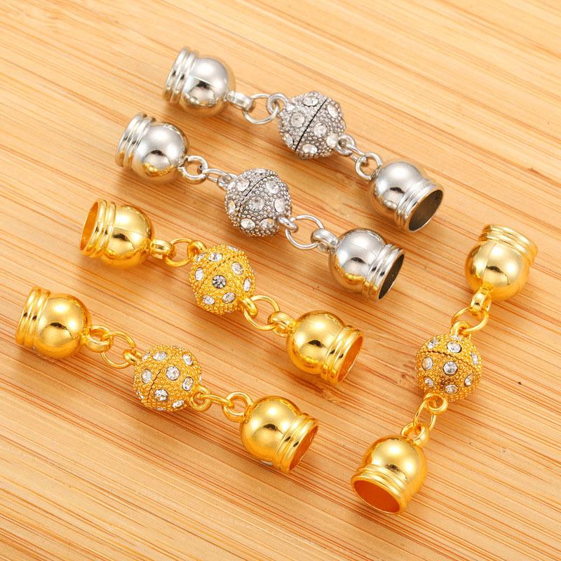 1Pc Magnetic Buckles Practical Diamond Studded Convenient Necklace Connecting Buckle DIY Scarf Magnetic Buckle Jewelry Buttons