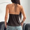 Women's Fashion Summer  Strap Sexy Backless Sleeveless Camisole Slim Backless Top