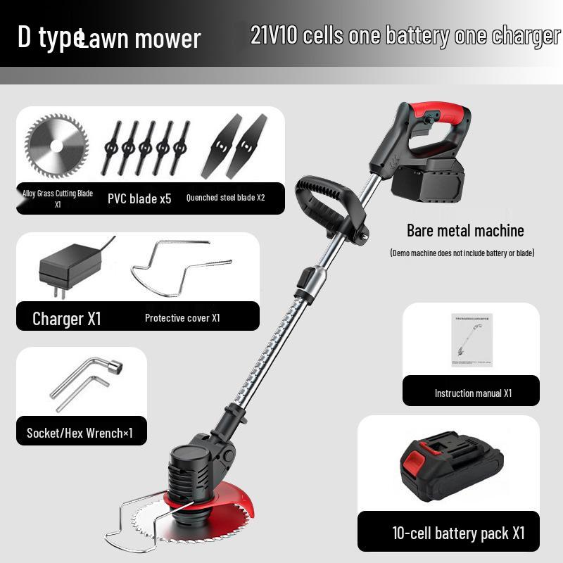 Cordless Rechargeable Lawn Mower & Handheld Electric Grass Trimmer