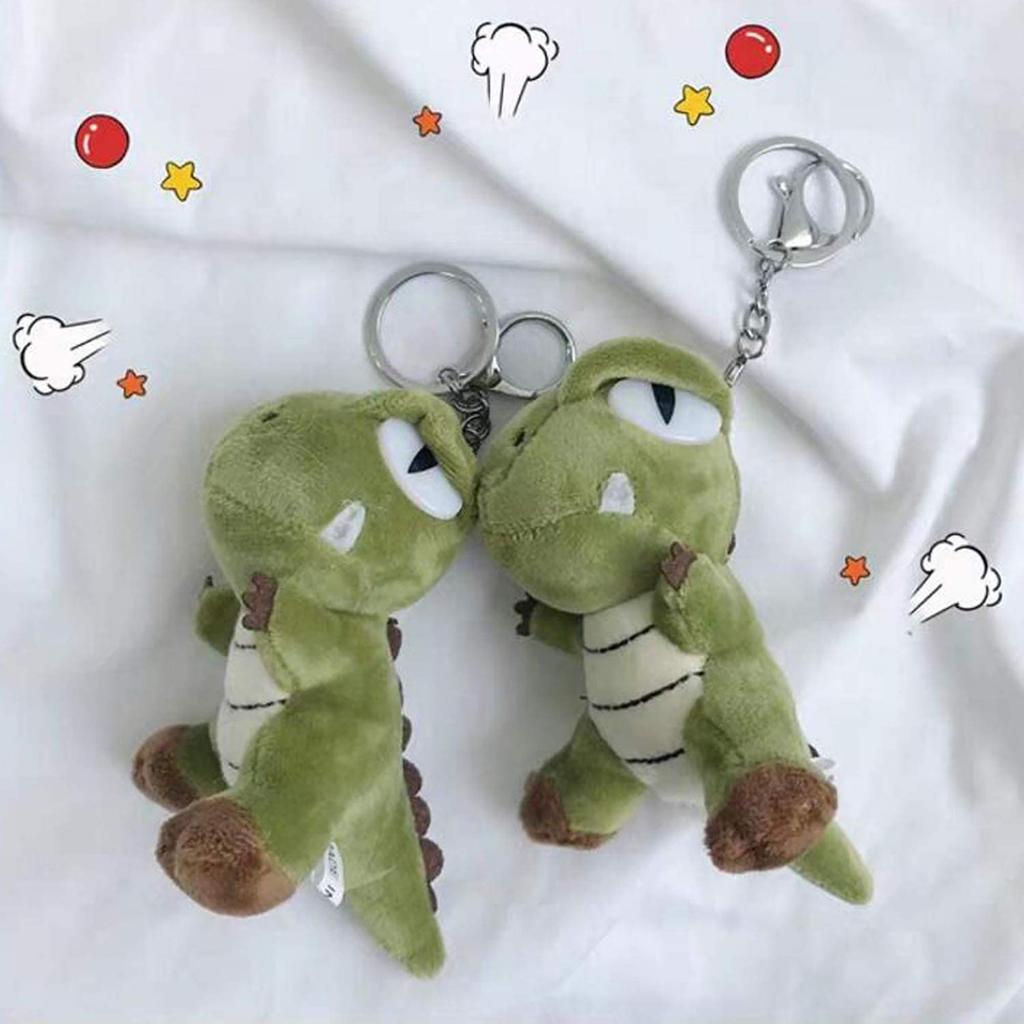 [BUYM] Dinosaur Stuffed Animal Keychain, Tyrannosaurus Rex Plush Toy, Cute Plush Bag Charm, Hanging Toy, Dinosaur Keychain, Birthday Gift