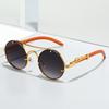 Classic Retro Round Sunglasses UV400 Protection Outdoor Travel Street Photography Shades Glasses