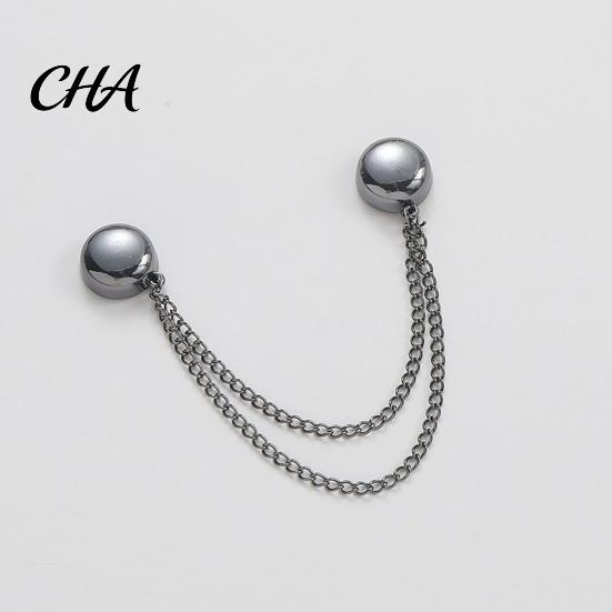 No Sew Hem Clips Magnetic Trouser Leg with Chain, Reusable Adjustable Alloy Fasteners, Invisible Garment Fixers Damage Buckle for T-shirt And