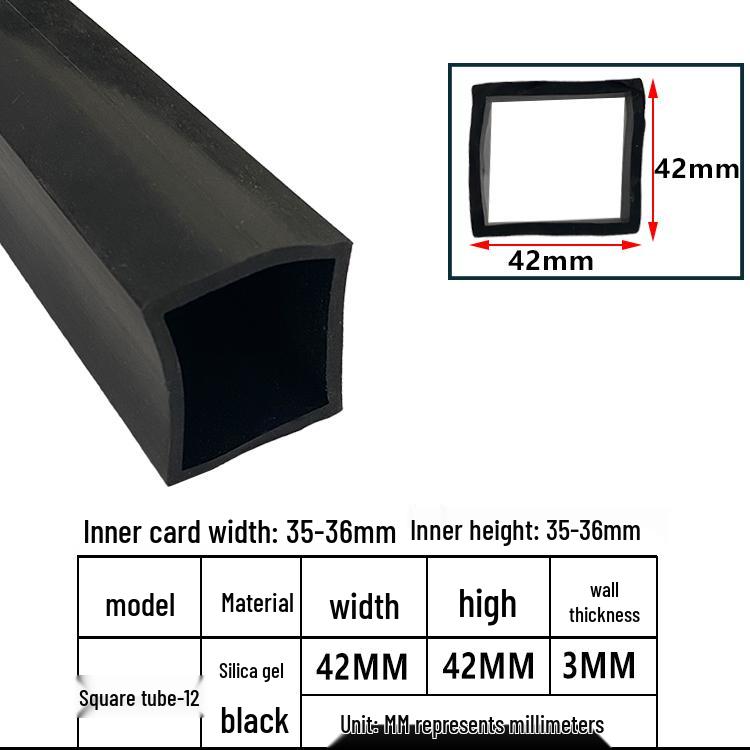 High-Temperature Resistant Silicone Square Tubing: Durable, Customizable, Aging-Resistant Rubber Sheath and Hollow Sealing Strip.