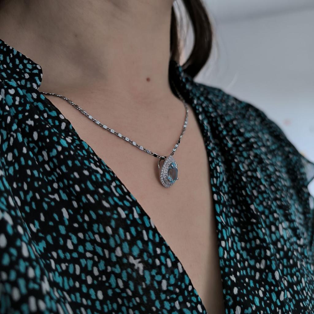 Серебряная подвеска с топазом 2.955ct (2179597)