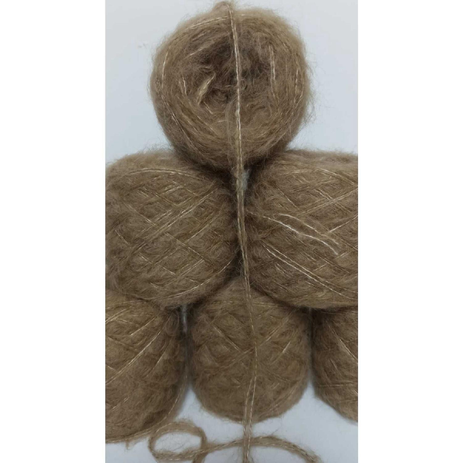 

Пряжа Moher для вязания с молоком, кофе, 2 слоя, сетка, 100 гр. коричневый