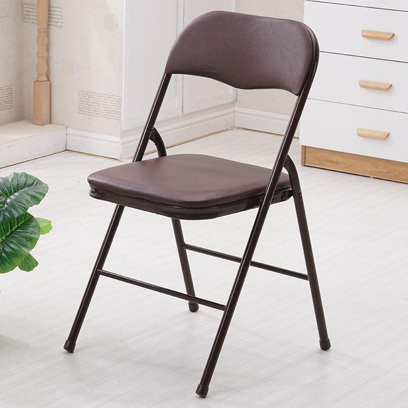 Compact Folding Office and Dining Chair with Backrest