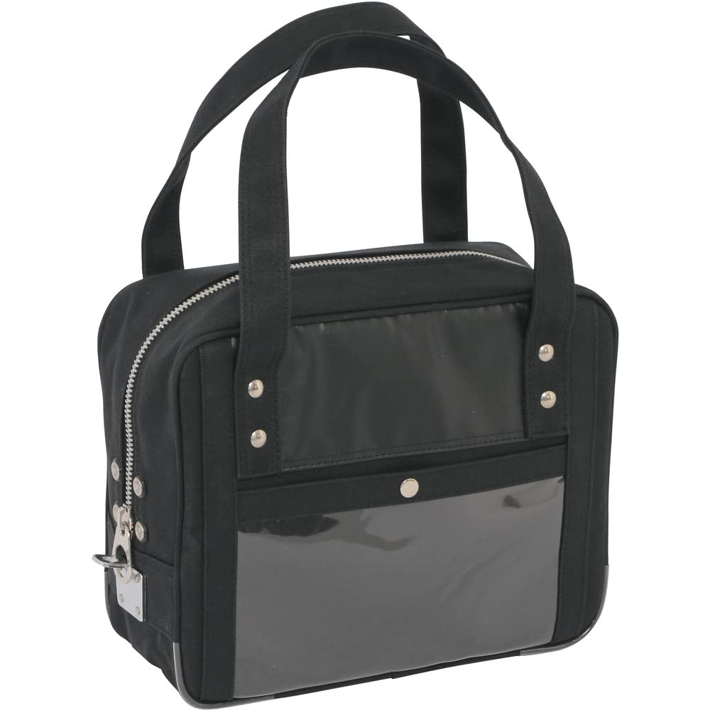 

Сумка почтовая Boston Bag из холста с замком-подковой, не красная, 9 л, 25 см, черная [Sanei] (SS) (В комплект входит навесной замок.) 0,5 кг БТСС-У-01 чёрный