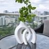 Top Quality Home Decor Minimalist Imitation Ceramic Vase Modern Removable Hollow Nordic Vase Plastic Vase Set Bedhead