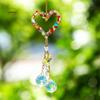 Handmade Crystal Suncatcher Exquisite Reflective Heart Shape Crystal Pendant Sparkling Hanging Ornament Indoor Windows