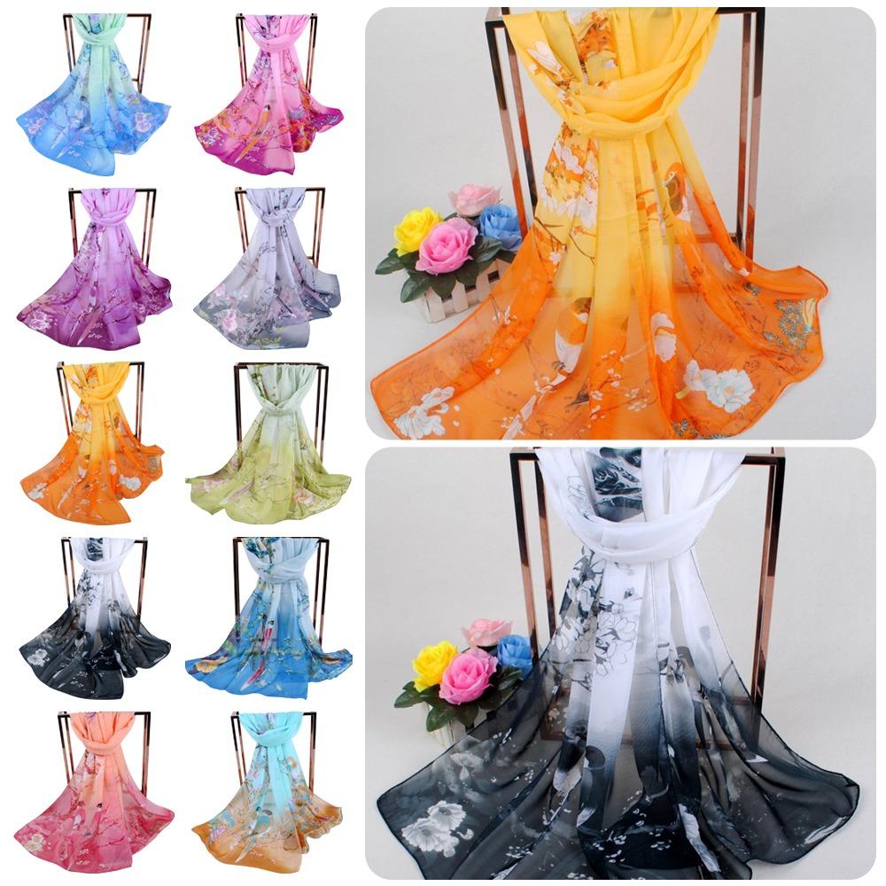 Breathable Long Chiffon Scarf Big Size Muslim Headband Fashion Wrap Hijab  Women