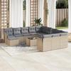 VidaXL Garden Furniture Set with Cushions 13 Pcs Beige Braided Resin 3218639