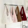Simple Solid Color Faux Lamb Wool Women's Shoulder Bags Fall Winter Versatile Female Handbags Large Capacity Ladies Tote Bag
