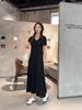 Modal V-Neck Plus Size Casual Long Dress - Women's Spring/Summer