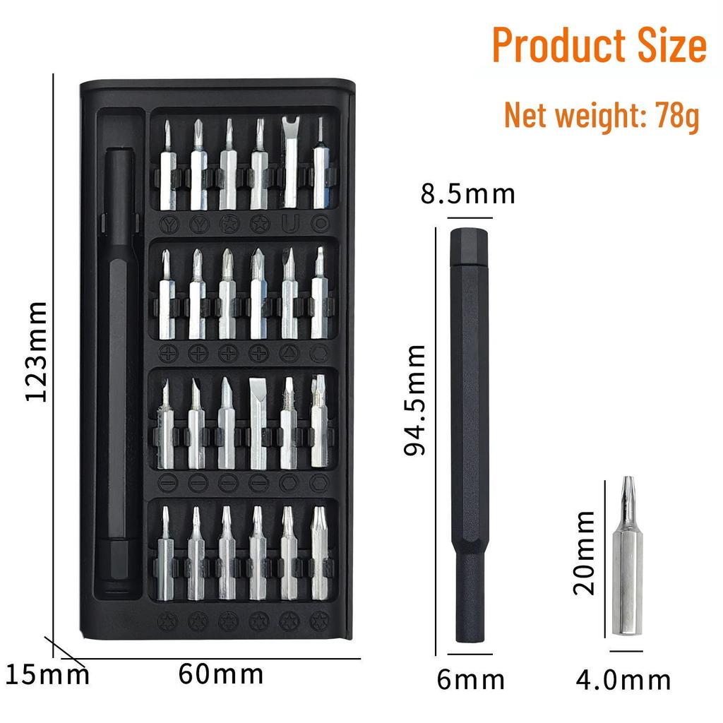 24-in-1 Precision Mobile & Clock Repair Screwdriver Set