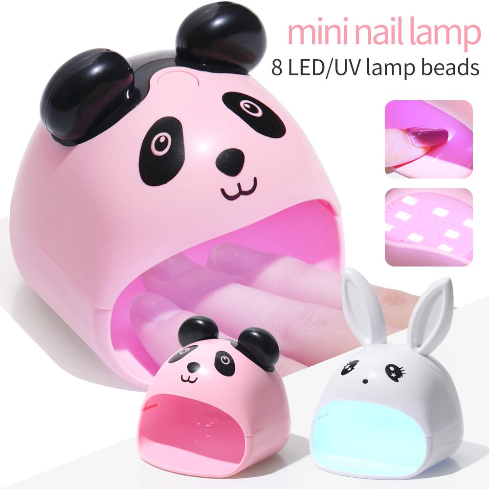 LINMANDA Panda/Hase Nagellampe Kleine Nagelhärtung UV-Licht USB-Härtung Nageltrockner für Schnelle Härtung Gel-Nagellack DIY-Nagelkunst