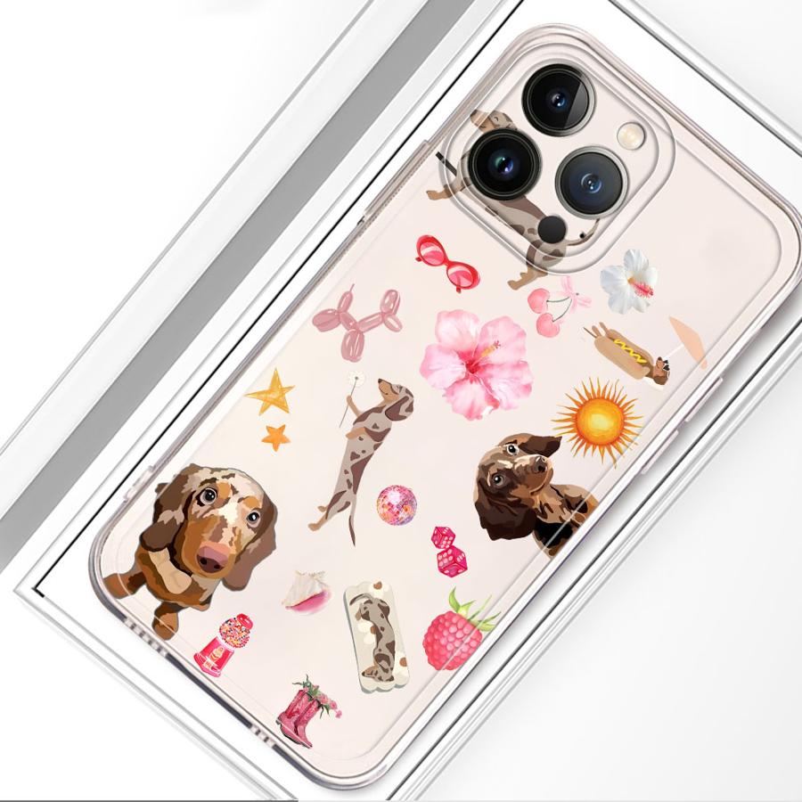 Cartoon Cat And Dog Soft Phone Cover Case for iPhone 17 Pro Max 11 14 Plus Air XR 12 Mini 7 8 13 Pro 16 XS Max 15