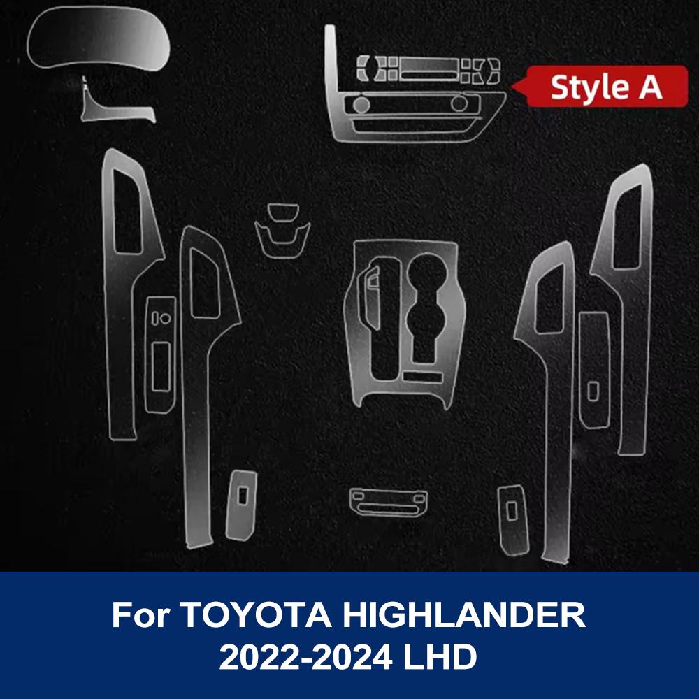 

Прозрачная TPU пленка с предварительной резкой для Toyota Highlander 2026 2026 2026 Панель переключения передач в салоне, центральная консоль, аксессуары для защиты PPF