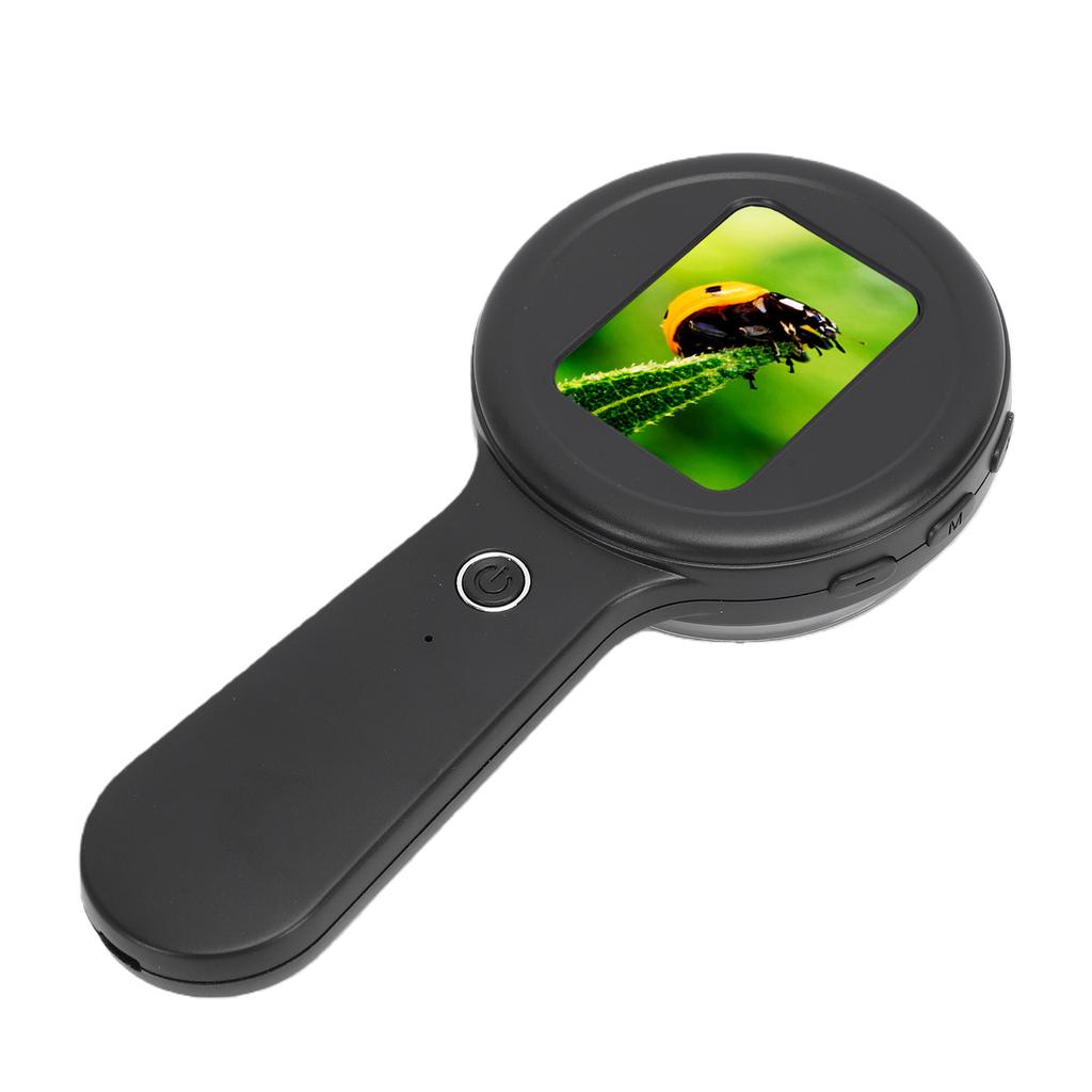 Digital Microscope Handheld 2.0 Inch Screen Portable Digital Magnifying Glass 200X Magnification 16 LED Lights Anti