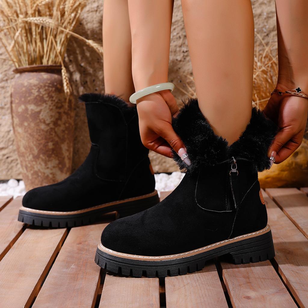Fashion Women Winter Snow Boots Platform Non-slip Boots Woman Keep Warm Cotton Shoes Comfortable Platform Ankle Boots Zapatos De Mujer