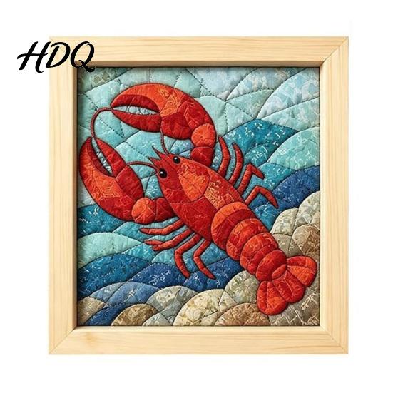 Japanese Fabric Craft No-Sew Art Kit DIY Mosaic Kits for Adults Beginners Quilted Wall Intricate with Frame & Tools Kits Gifts Housewarming