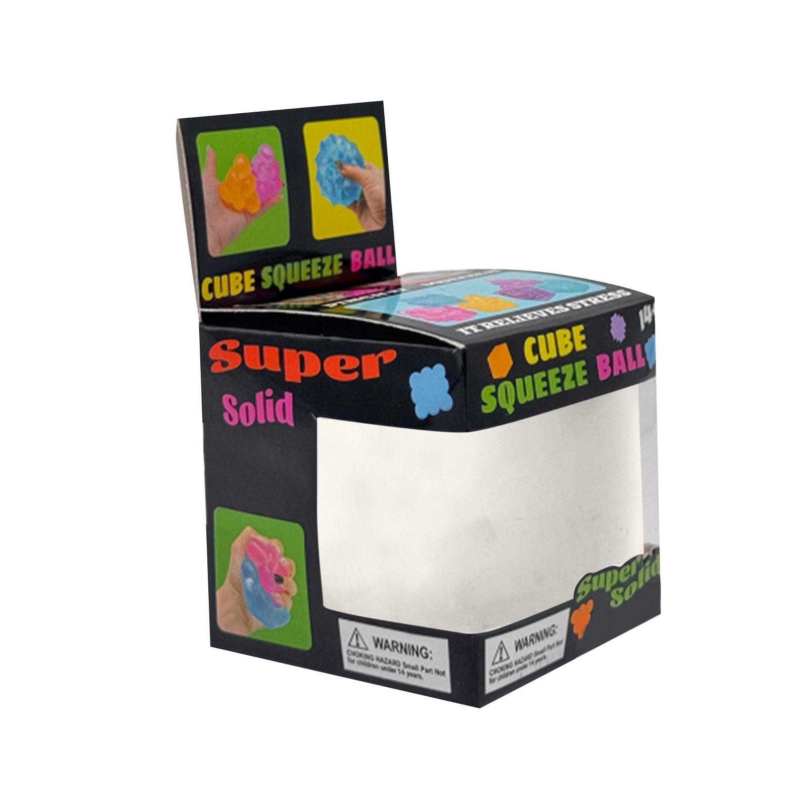 

Cube Squeeze Ball Stress Relief Toy Soft Flexible Squishy Sensory Fidget Toy for Hand Exercise and Anxiety Reduction Durable Material One Size