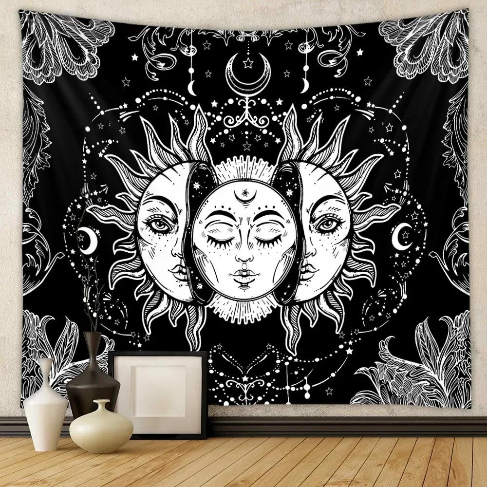 Nordic Home Fabric Plant Tapestry Wall Hanging Retro Tropical Plant Cactus Wall Hanging Art Painting Background Decoration
