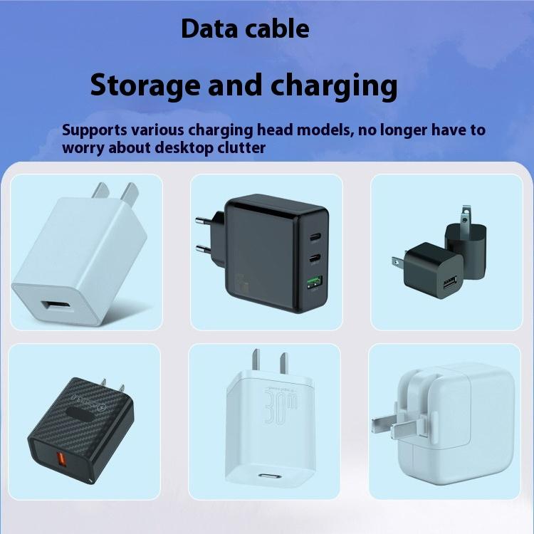 Cute Cartoon Silicone Charger Protector Portable Data Cable Winder Data Cable Buckle Binding Belt Desktop Cable Storage Buckle