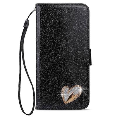 Glitzer Leder Wallet Case Für Samsung Galaxy S25 Ultra S24 FE S23 S22 Plus A15 A16 A26 A55 A35 A34 A54 Flip Cover