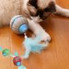 Soft Light Automatic Rolling Ball 2 Tails Smart Cat Teasing Balls  Interactive Play