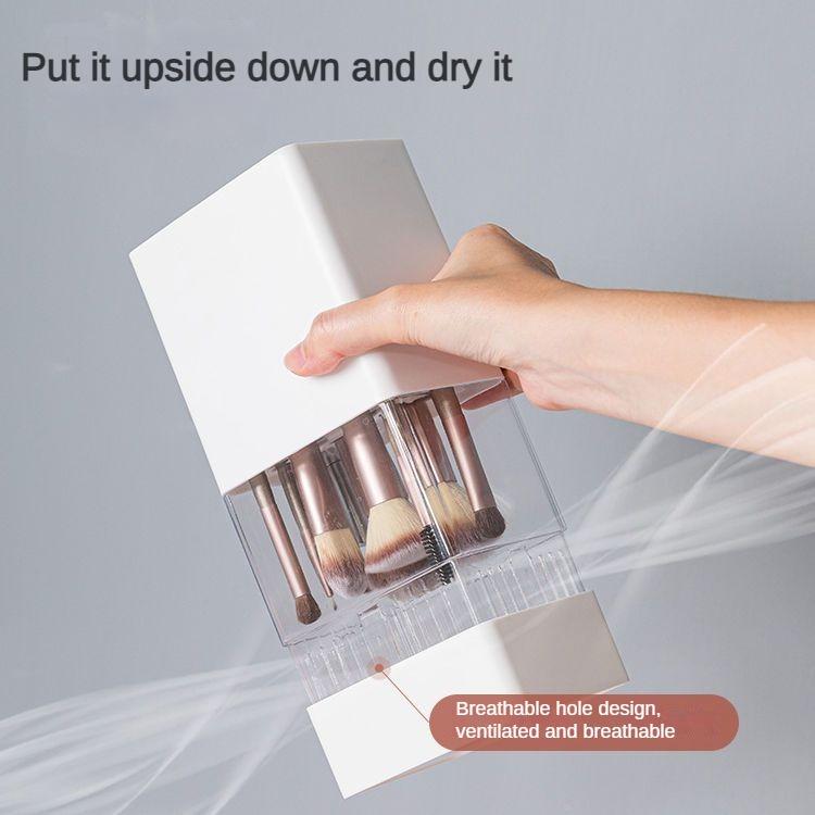 Prachotěsná úložná tuba na štětce na make-up, dokončovací krabička na tužku na obočí, štětec na oční stíny, rtěnka, stolní kosmetická taška, sušák na kyblík