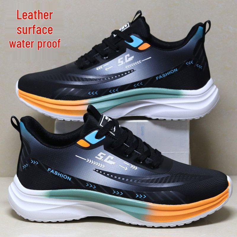 

Men s Trendy Waterproof Velvet-Lined Leather Sneakers - Lightweight, Warm, Versatile for Winter Running and Casual Wear. 36