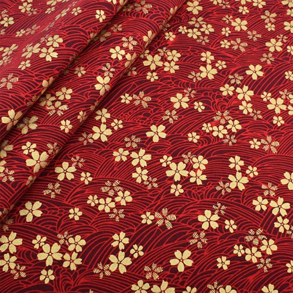 6 Stück Stoffquadrate im japanischen Stil bedruckte Baumwolle Quilten Handgefertigt Patchworkstoff Blumenmuster Heimtextilmaterial 24x24cm