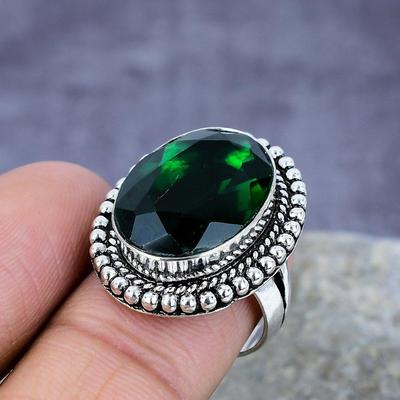 Chrome Diopside Gemstone Handmade 925 Sterling Silver Jewelry Dainty Ring