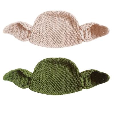 Casual Funny Crochet Pullover Cap Parent-Children Knitted Hat Woolen Hat Big Ear Beanies Cap for Street Shooting