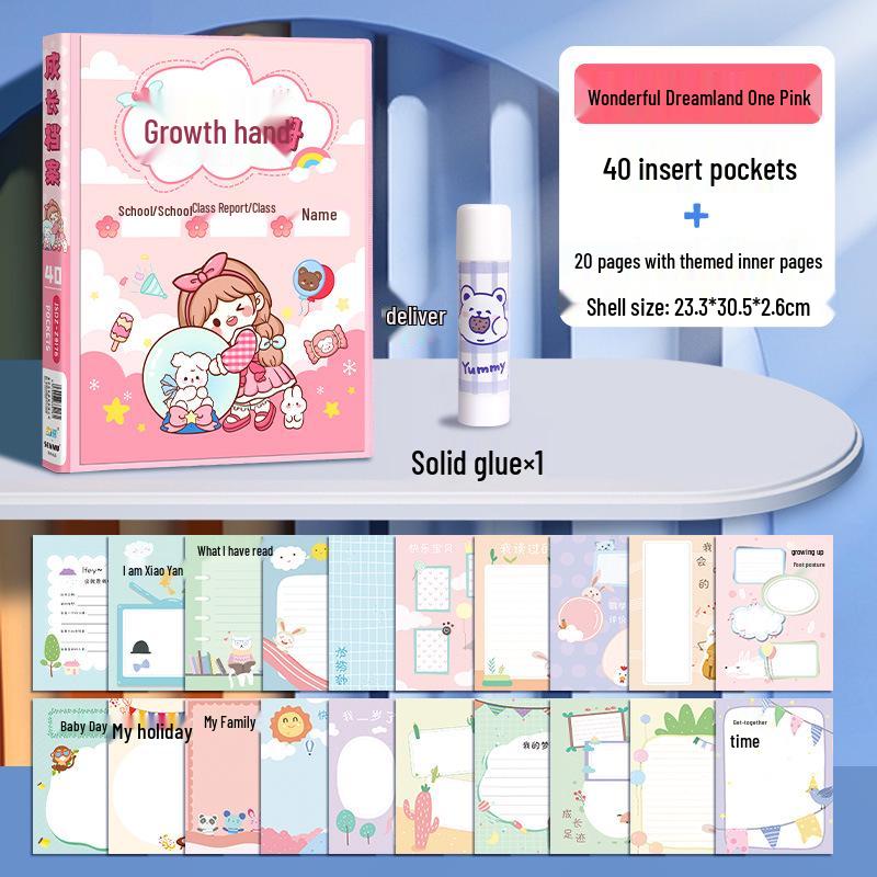 Children's Loose-Leaf Memory Book: Growth Record, Artworks, Photos & Kindergarten Keepsakes