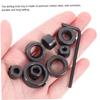 Drill Depth Stop Bit Collar Set Adjustable Positioner Limit Ring Allen Wrench Tighten The Stopper Set-Screws Woodworking Tool