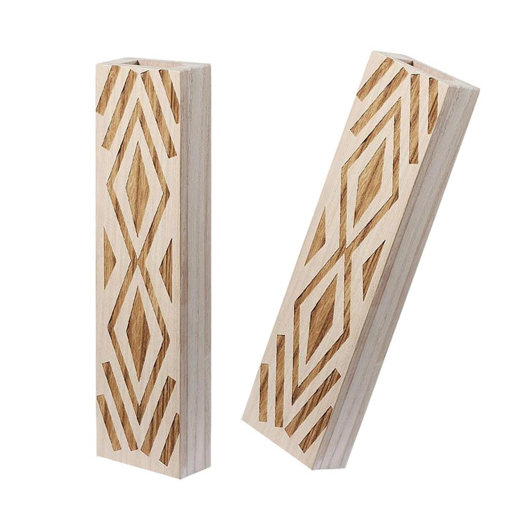 2 Pièces Vase Mural Unique Support à Fleurs en Bois pour les Passionnés de Décoration Intérieure Naturelle Vase pour Fleurs Séchées