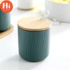 Hi Nordic Ceramic Spice Rack Seasoning Jar Kitchen Salt Pepper Storage Bottle with Cover and Spoon Set Creative Simple Condiment