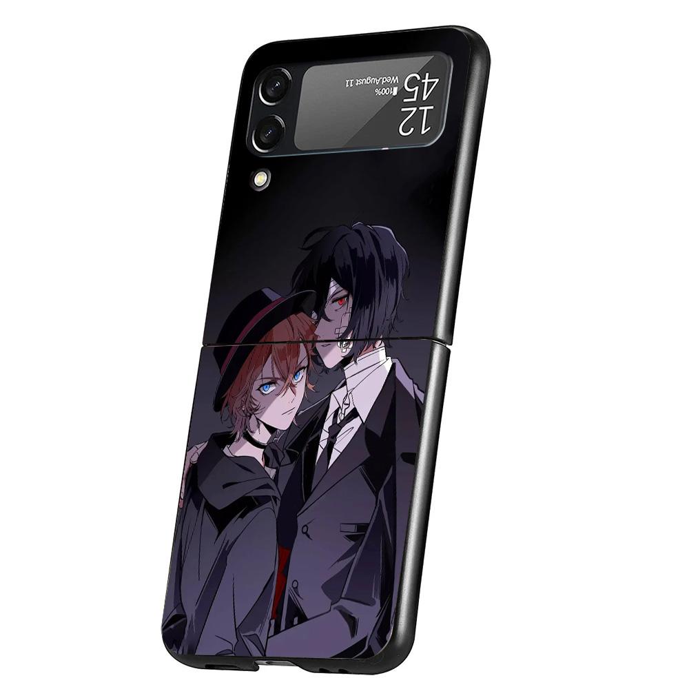 

Bungo Stray Dogs Double Black Cover Phone Case For Samsung Galaxy Z Flip 7 6 5 4 3 5G Flip7 Flip6 Flip5 Flip4 Flip3 Black Fundas Samsung Z Flip 6